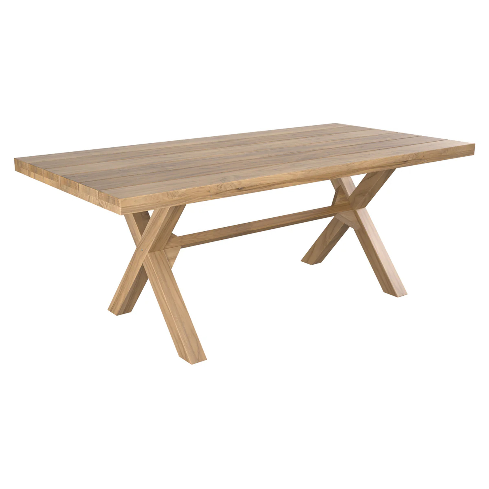 Ensemble table et 6 chaises de jardin en bois de teck - Suri