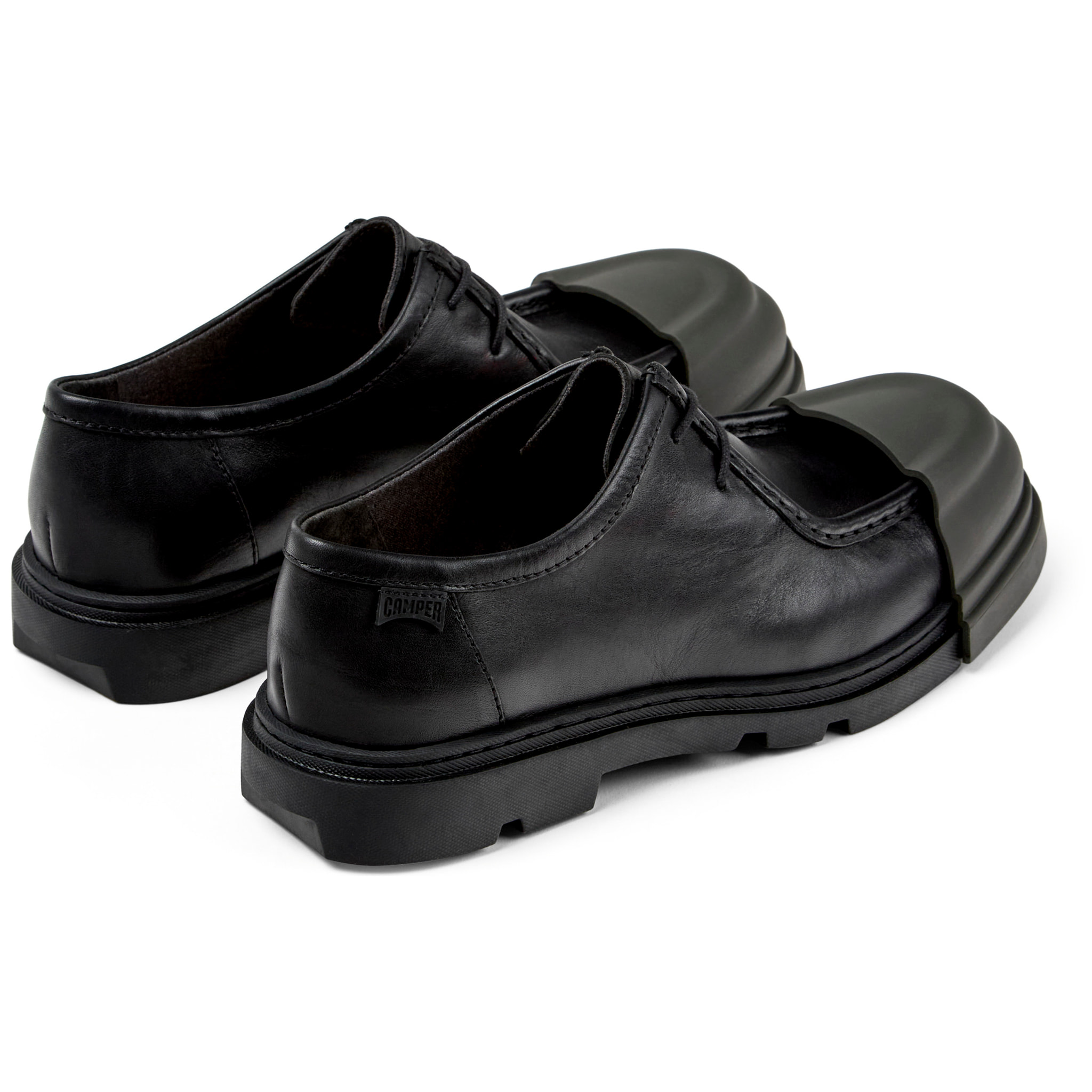 Zapatos de cordones - CAMPER Junction - Negro - Cuero liso