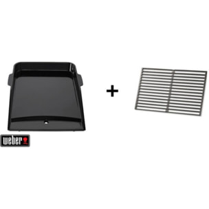 Plancha pour barbecue WEBER Genesis 3 bruleurs + 1/2 grille