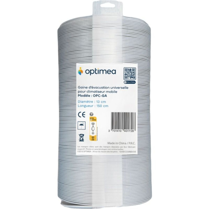 Climatiseur Accessoire OPTIMEA evac univ pour clim 13 cm