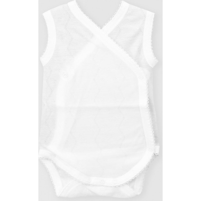 Body cruzado bebé sin mangas algodón