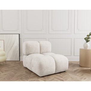 Grace - module d'assise sans accoudoir en velours texturé - Beige