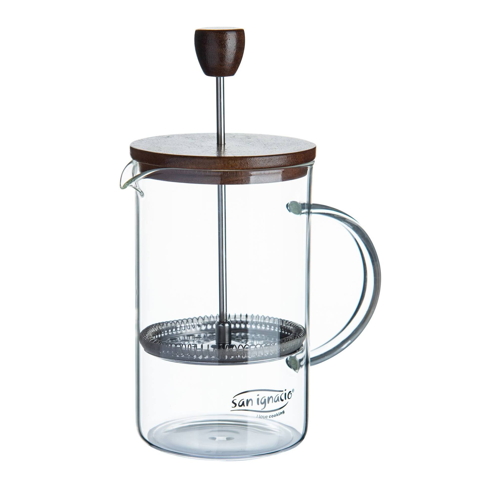 Cafetera de émbolo san ignacio de vidrio borosilicato ø15,8x10x18,8cm