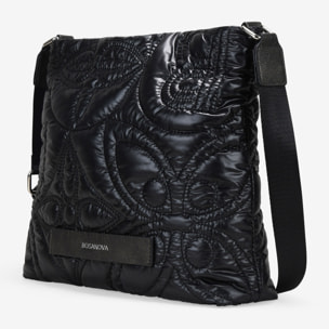 Bolso bandolera negro con bordados