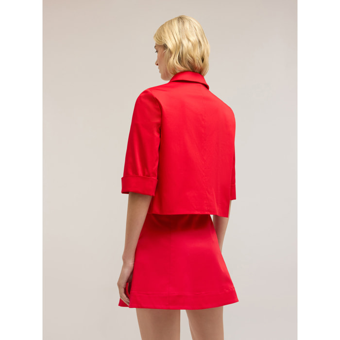 Motivi - Chaqueta con mangas cortas - Rojo