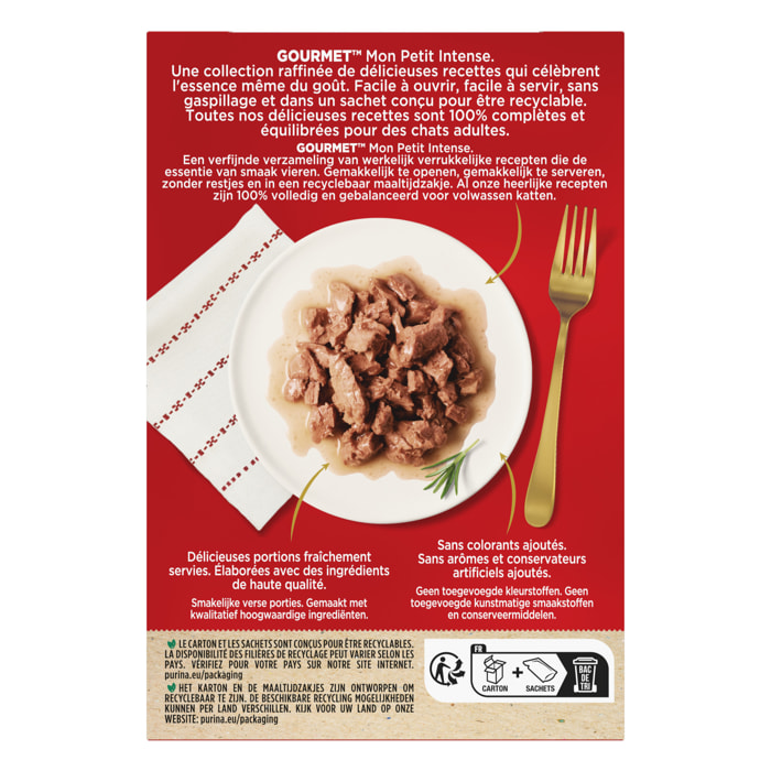 GOURMET MON PETIT Intense Intense Poissons 6x50g  - Lot de 8