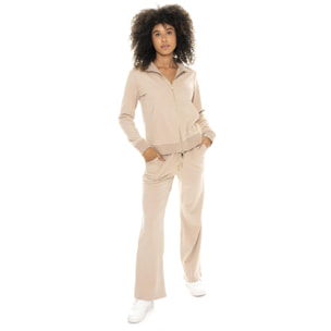 Tuta invernale donna collo alto inserti maglia linea Warm Touch