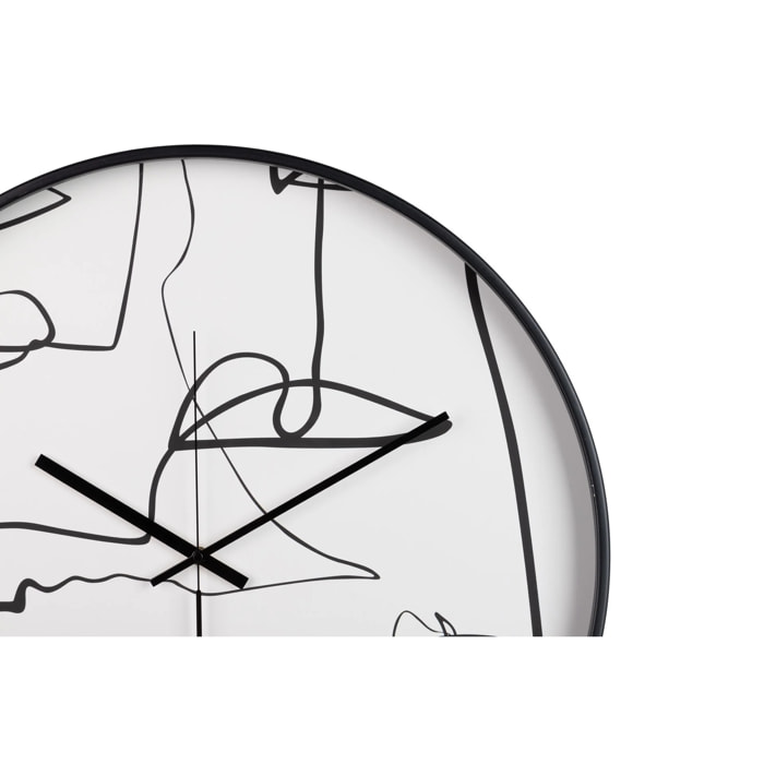 Reloj Pared Metal Negro 60x4,5x60 Cm