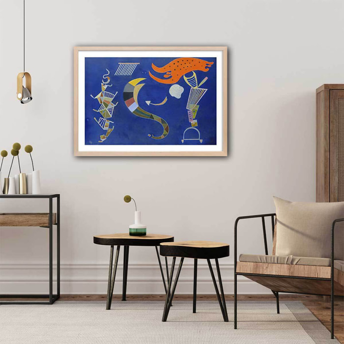 Poster La Flèche par Wassily Kandinsky Affiche sous cadre bois