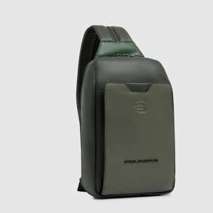 Piquadro Zaino monospalla in pelle porta iPad®mini con protezione RFID