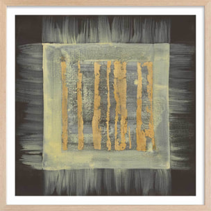 Affiche Carré magique doré Affiche + cadre en bois - Chêne