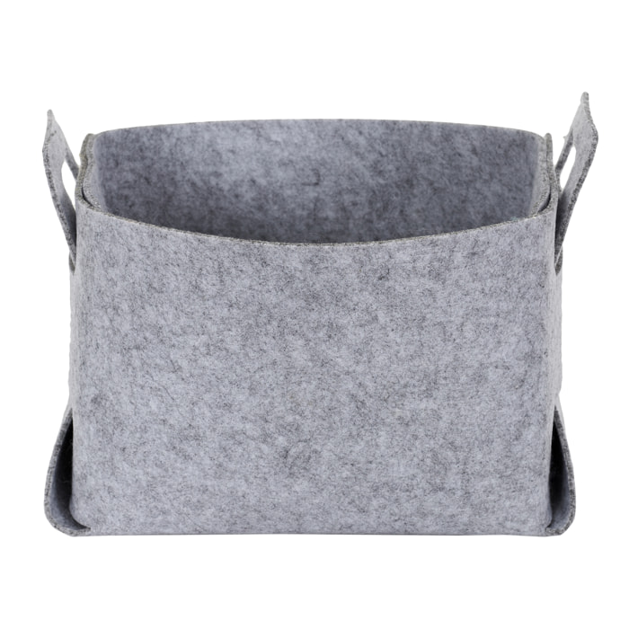 Lot De 3 Rangements En Feutre Pliables