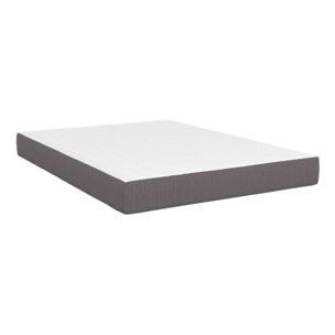 Matelas mémoire de forme - 140 cm - Dessus design blanc, coté design gris