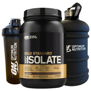 Proteine in Polvere Cioccolato 930g Gold Standard 100% Isolate con Aminoacidi + Shaker + Borraccia Grande