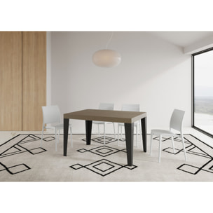 Tavolo allungabile 90x140/400 cm Flame tortora gambe antracite
