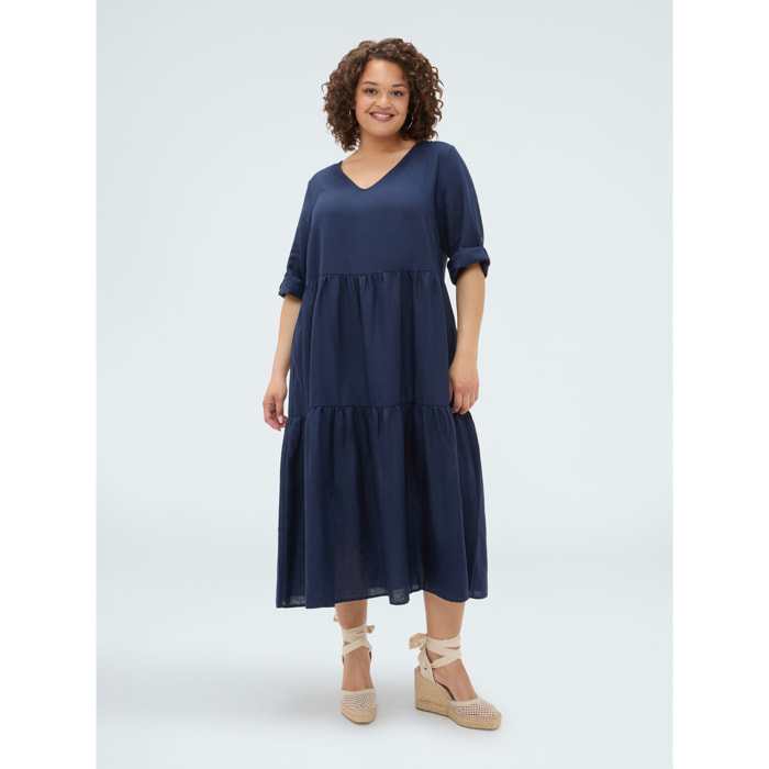 Fiorella Rubino - Vestito Smile con maniche corte - Blu