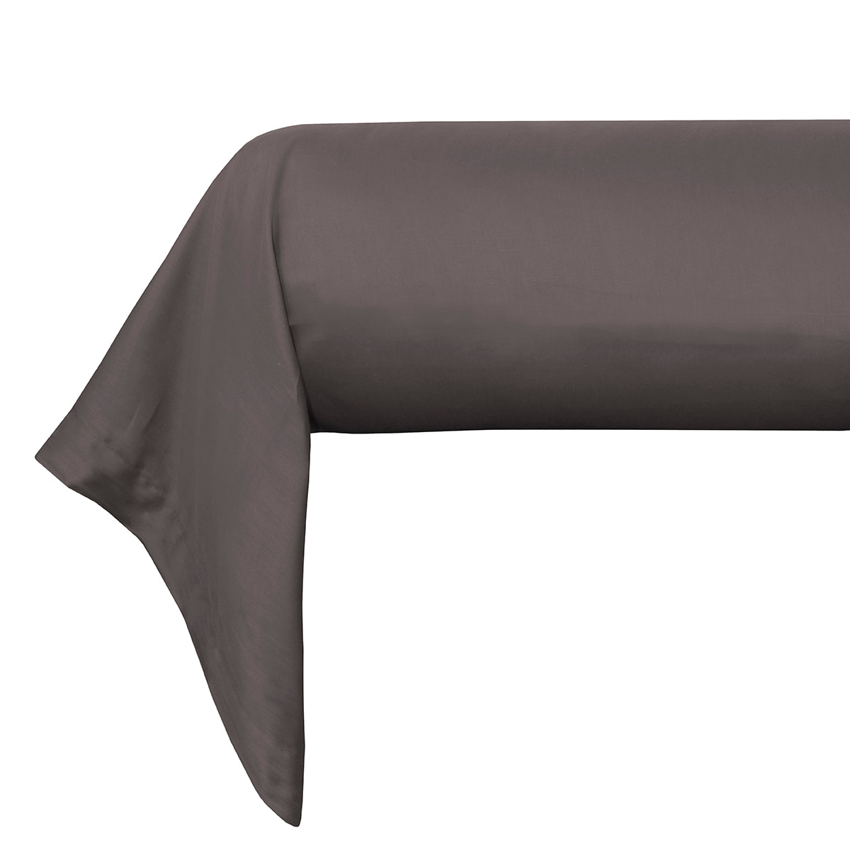 Taie de traversin satin de coton anthracite