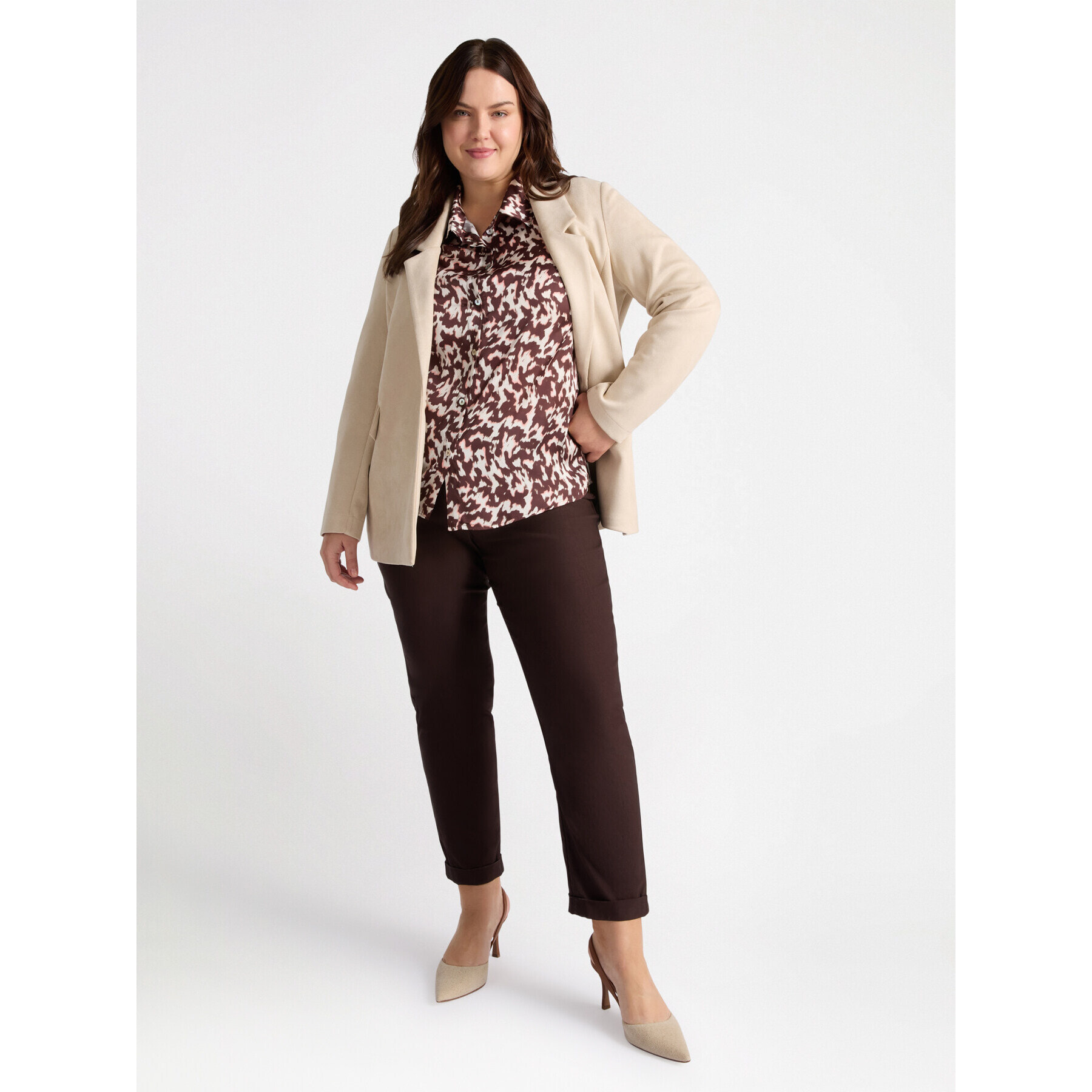 Fiorella Rubino - Blazer en tejido efecto usado - Beige
