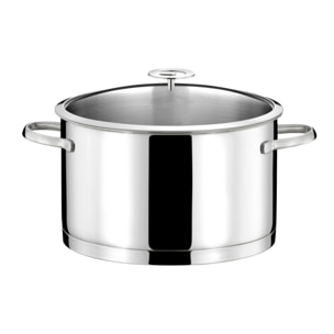 ElysÃ©e - 1 casseruola in acciaio inox da 24 cm, 1 coperchio e 1 vaporiera universale