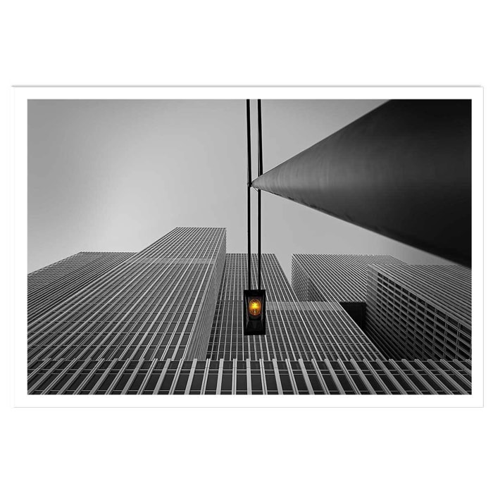 Affiche deco ""ville feu jaune"" Affiche seule