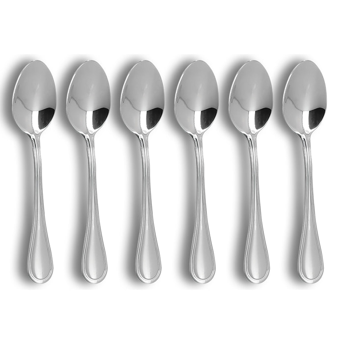 Lot de 6 cuillères à dessert en acier inoxydable  FILLA