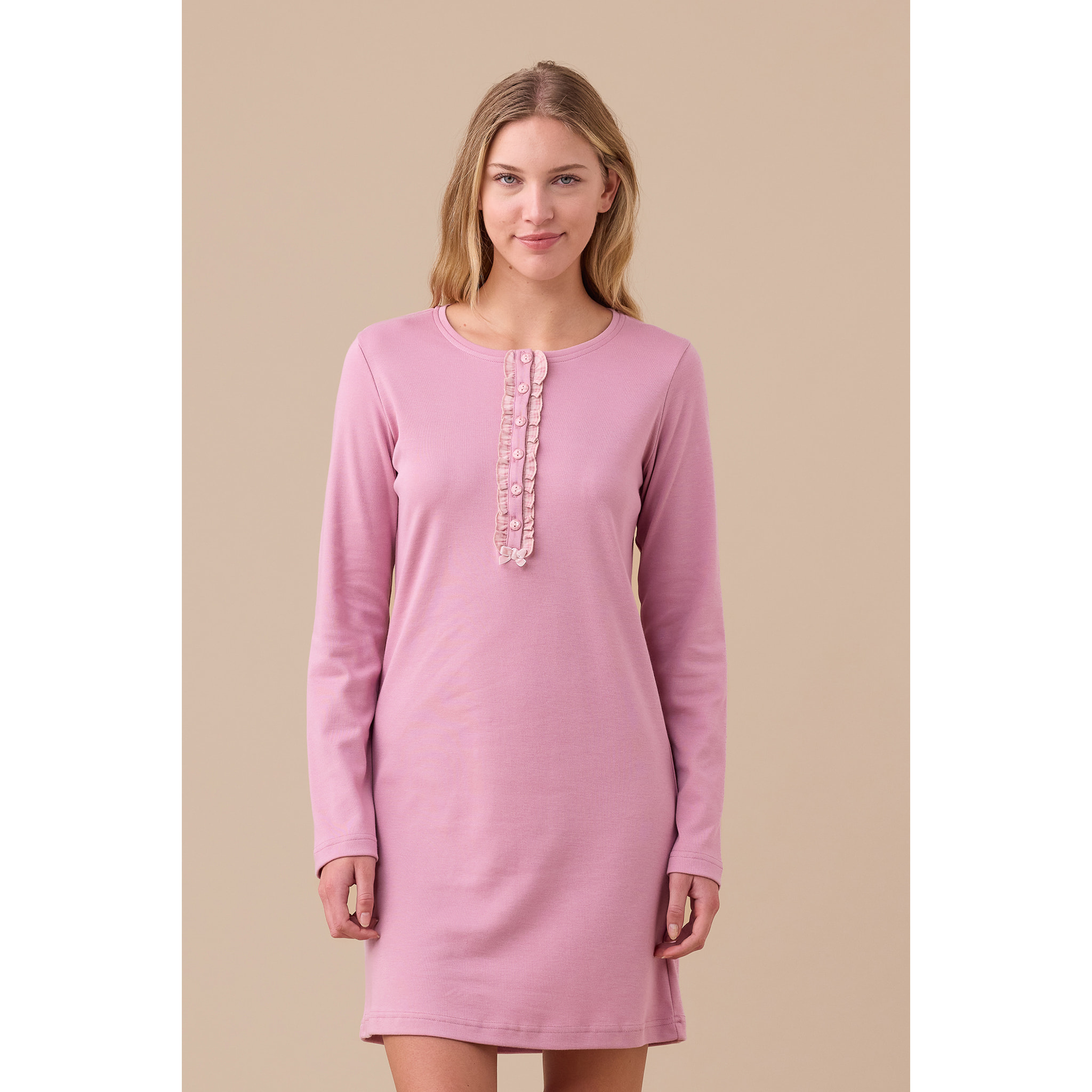 Camicia da notte donna caldo cotone articolo quadretto. Noidinotte