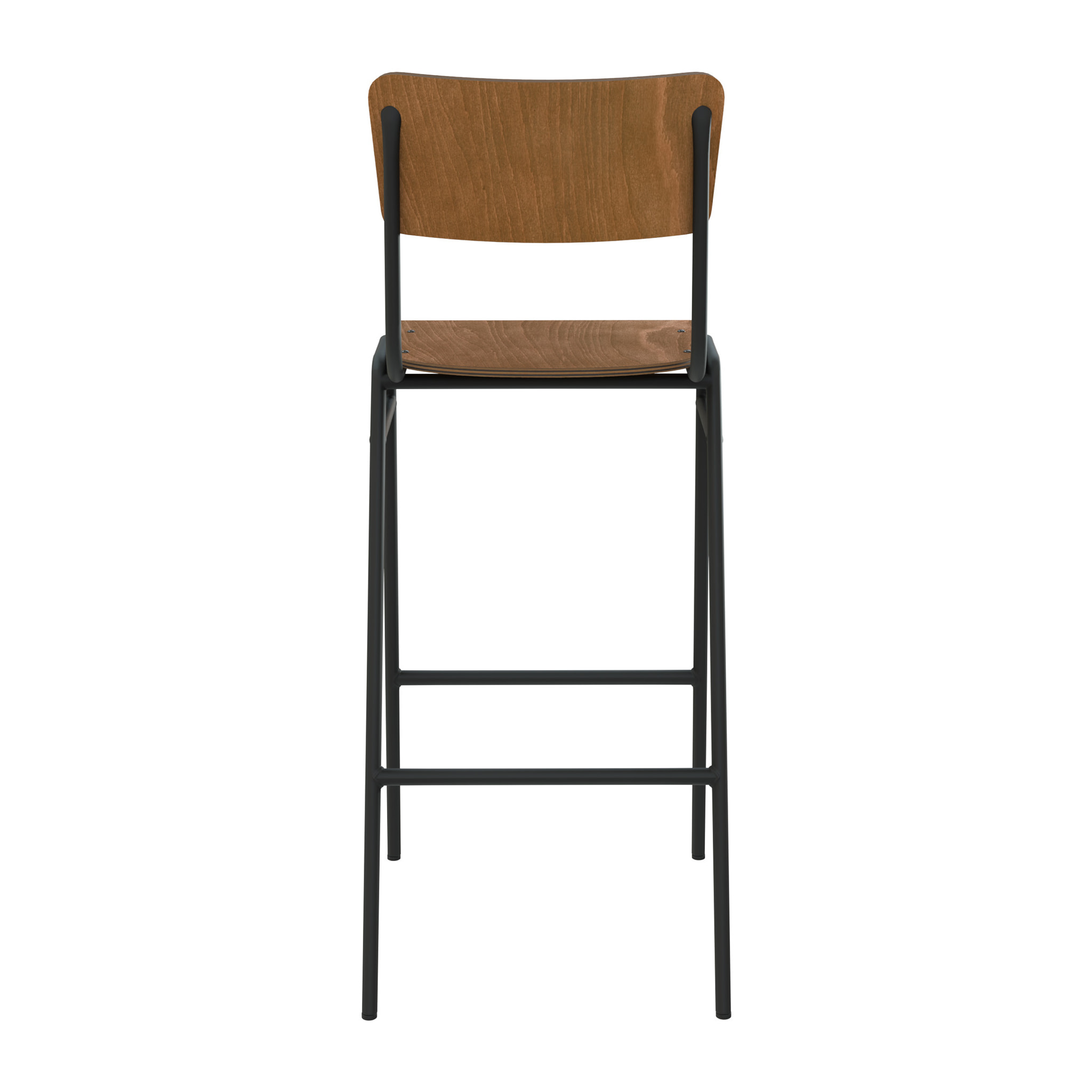 Lot de 2 chaises de bar 75 cm en bois - Clem