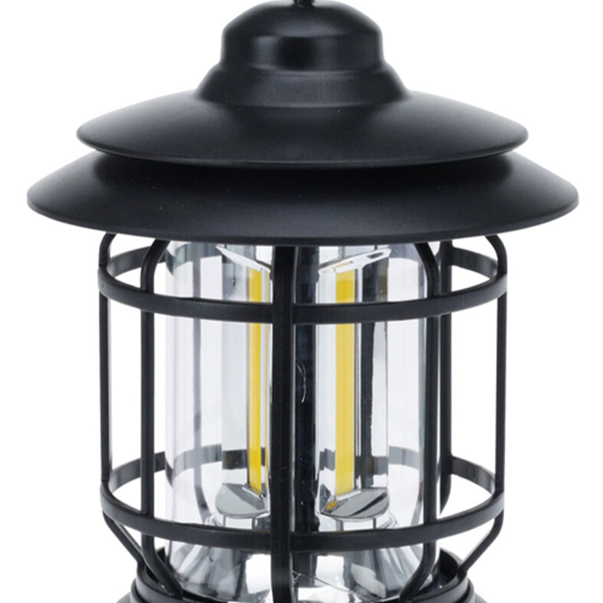 Well home luz de camping ø11,5x17,8cm con 3 bombillas y recargable por usb color negro