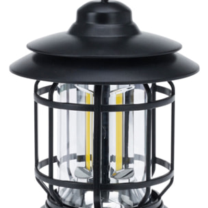 Well home luz de camping ø11,5x17,8cm con 3 bombillas y recargable por usb color negro