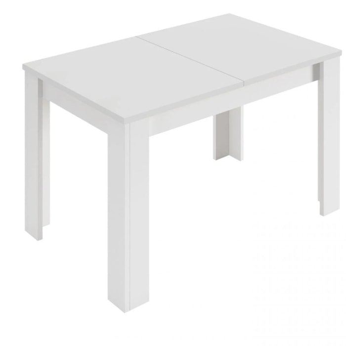 Mesa de comedor extensible Kendra 123 Blanco Artik (Blanco Mate)