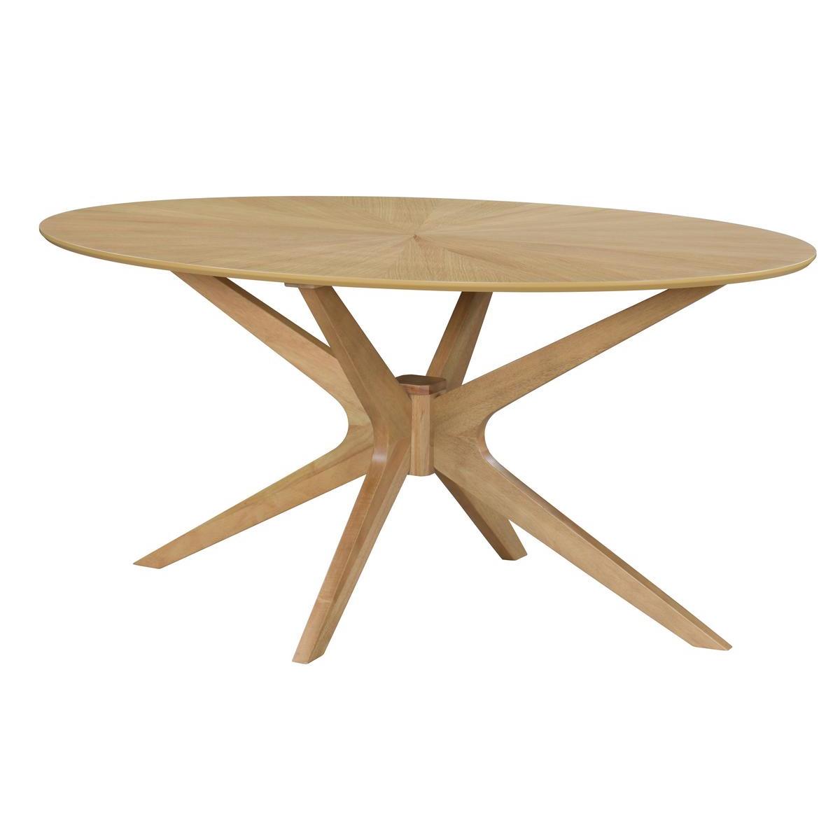 Table à manger design ovale chêne L160 cm DIELLI