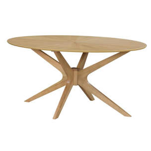 Table à manger design ovale chêne L160 cm DIELLI