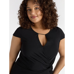 Fiorella Rubino - Vestito in jersey con nodo laterale - Nero