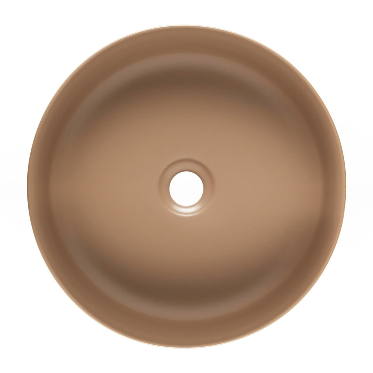 Vasque à poser ronde diamètre 39 cm - moka mat - sans trop-plein - SAT Infinitio
