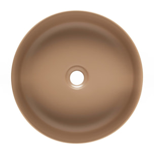 Vasque à poser ronde diamètre 39 cm - moka mat - sans trop-plein - SAT Infinitio