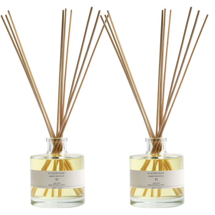 Set de 2 difusores mikado de 200ml aroma white lotus scalpers