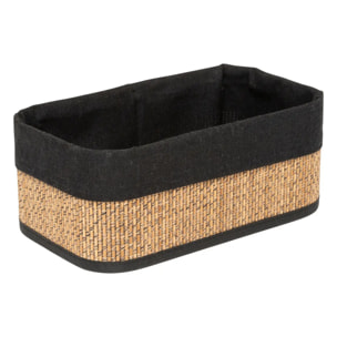 3 paniers en tissu marron 30,5x21cm