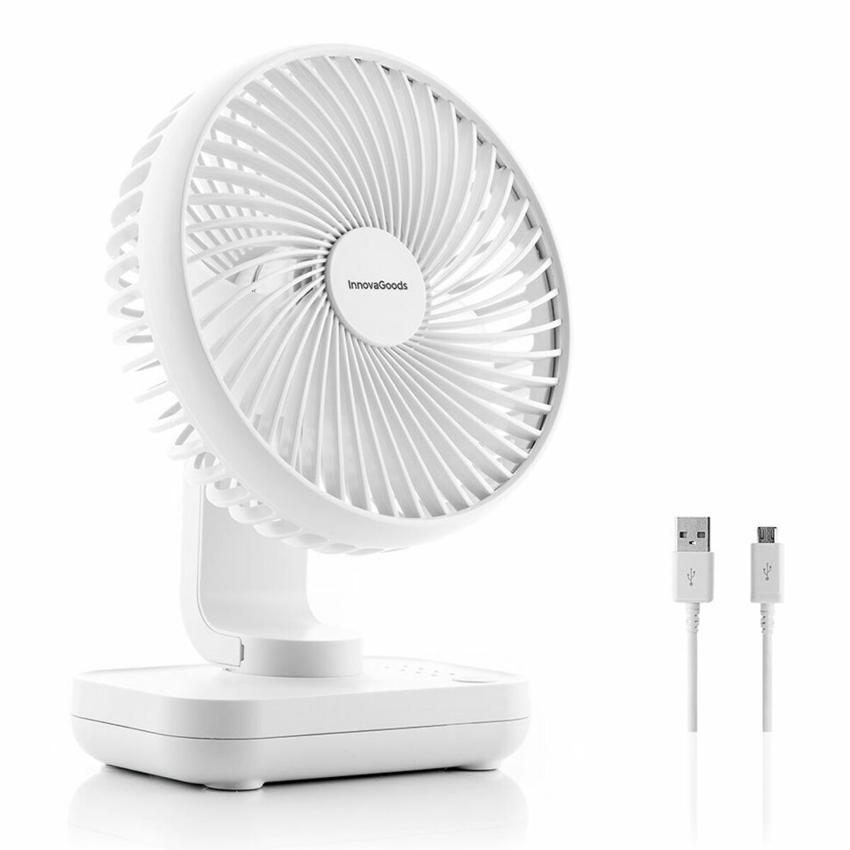 Ventilateur de Bureau Rechargeable Fanrec InnovaGoods Ø5,4'' 3600 mAh / 13,3 W