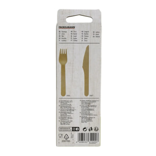 Set de 2 ustensiles de cuisine cuillère à café en bois Fackelmann Nature FSC