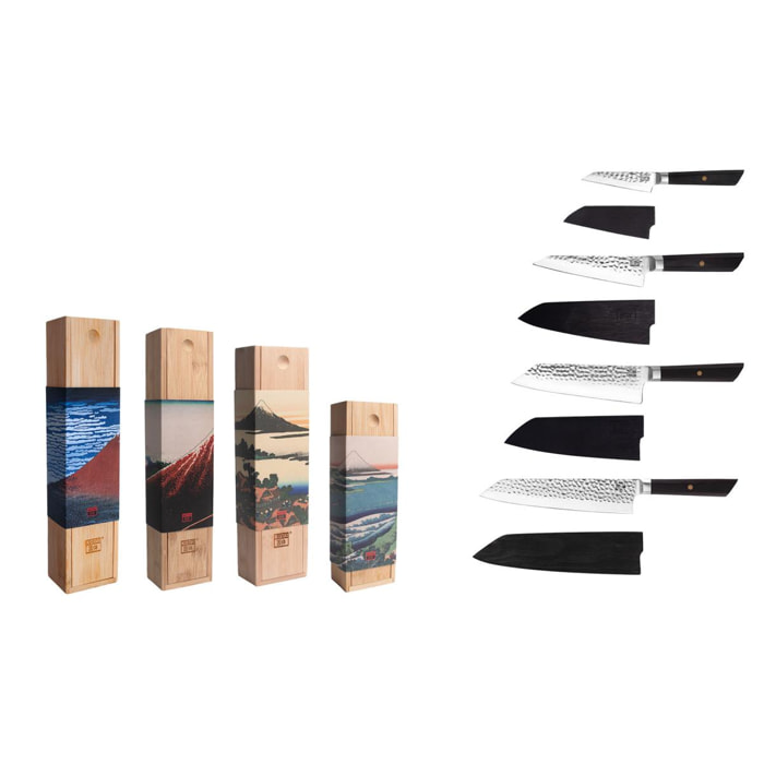 Set complet de couteaux (4 pièces) - Collection Bunka