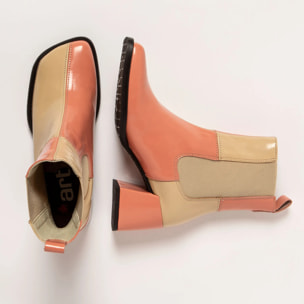 Botines 1707 NAPPA SHINNY CHAMPAGNE-FLAMINGO/ VERONA color Champagne-flamingo