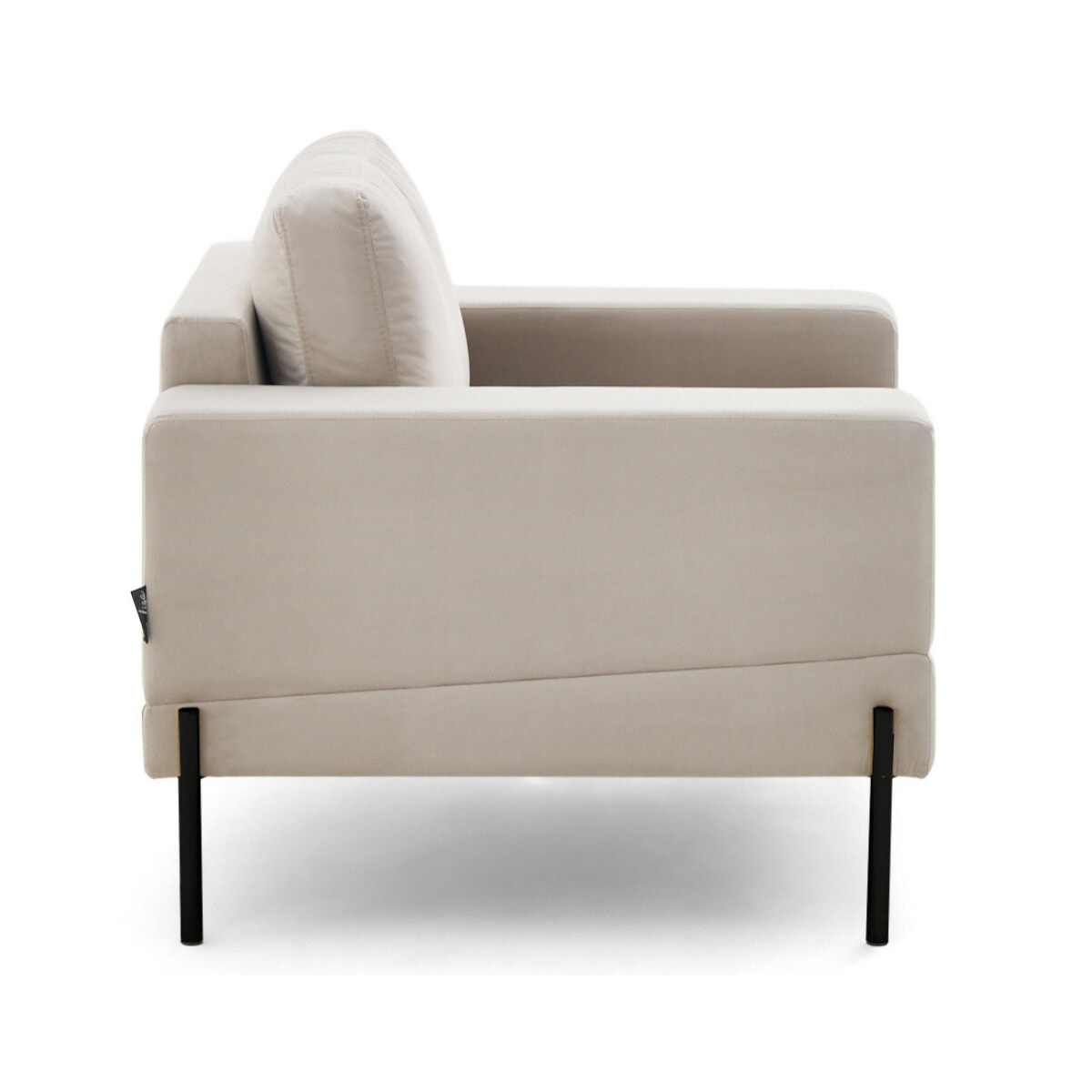 Isaure - fauteuil en velours - Beige