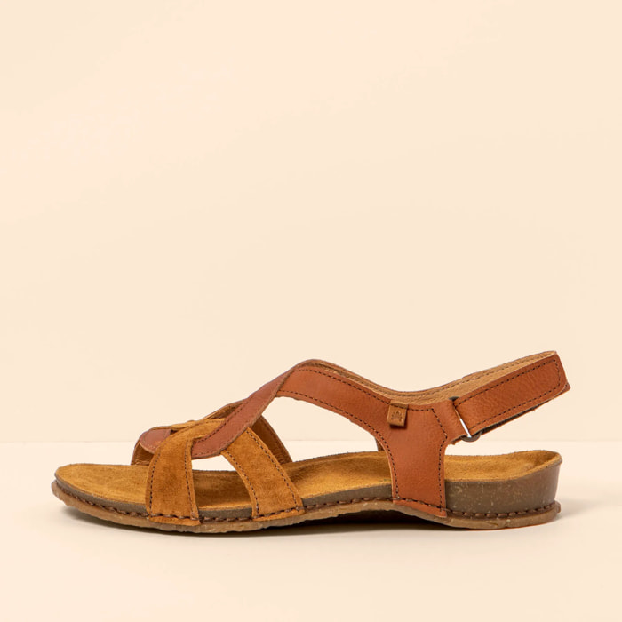 Sandalias N5819 WAX NAPPA-SILK TOFFEE /PANGLAO color Toffee