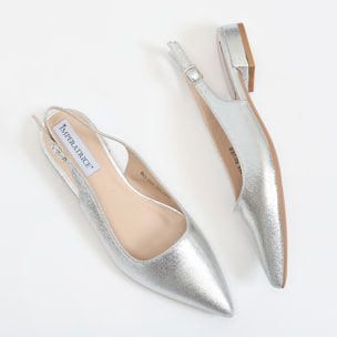 Ballerine slingback in simil pelle verniciata