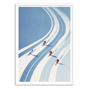 Affiche - Four Skiers - Andreas Magnusson