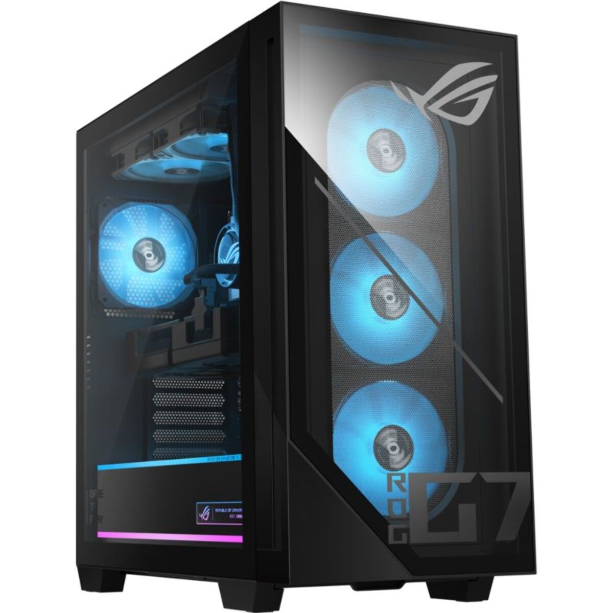 PC Gamer ASUS ROG GM700TZ – AMD Ryzen 7 9700X – AMD Radeon RX 9060 XT – 32 Go RAM DDR5 – SSD 2 To X088W