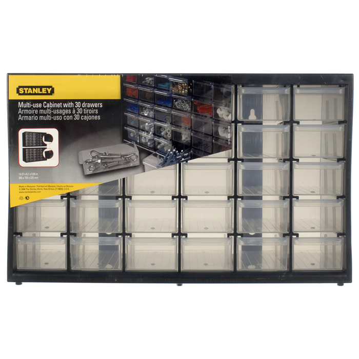 Boîte de rangement polyvalente avec 30 petits tiroirs