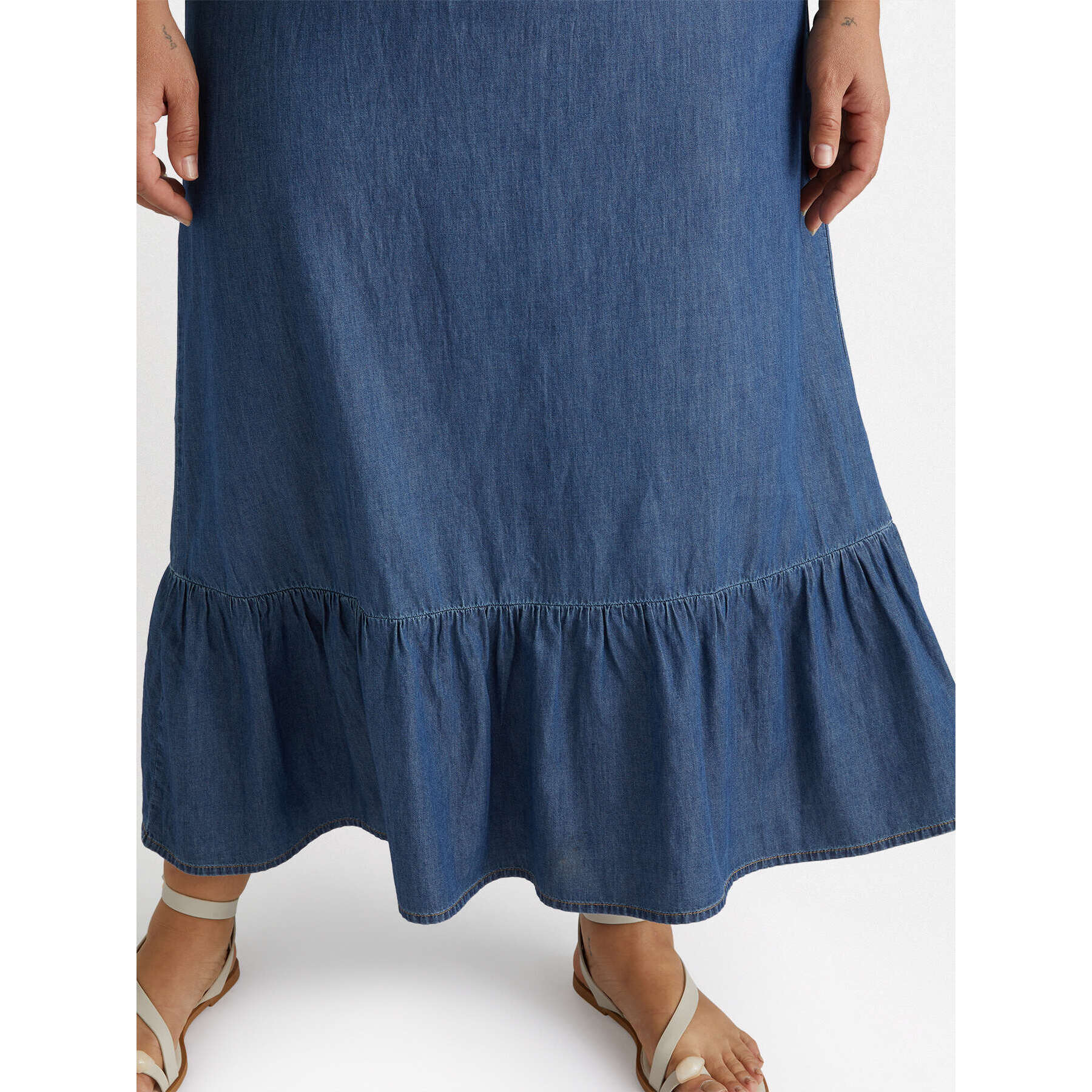 Fiorella Rubino - Vestito lungo in denim - Blu