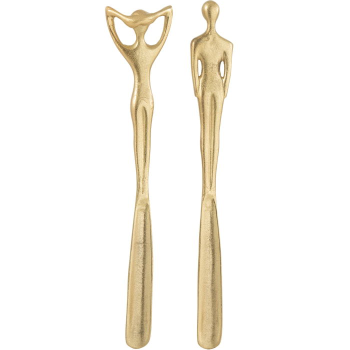 J-Line chausse-pied Homme/Femme - aluminium - or - 2 pcs