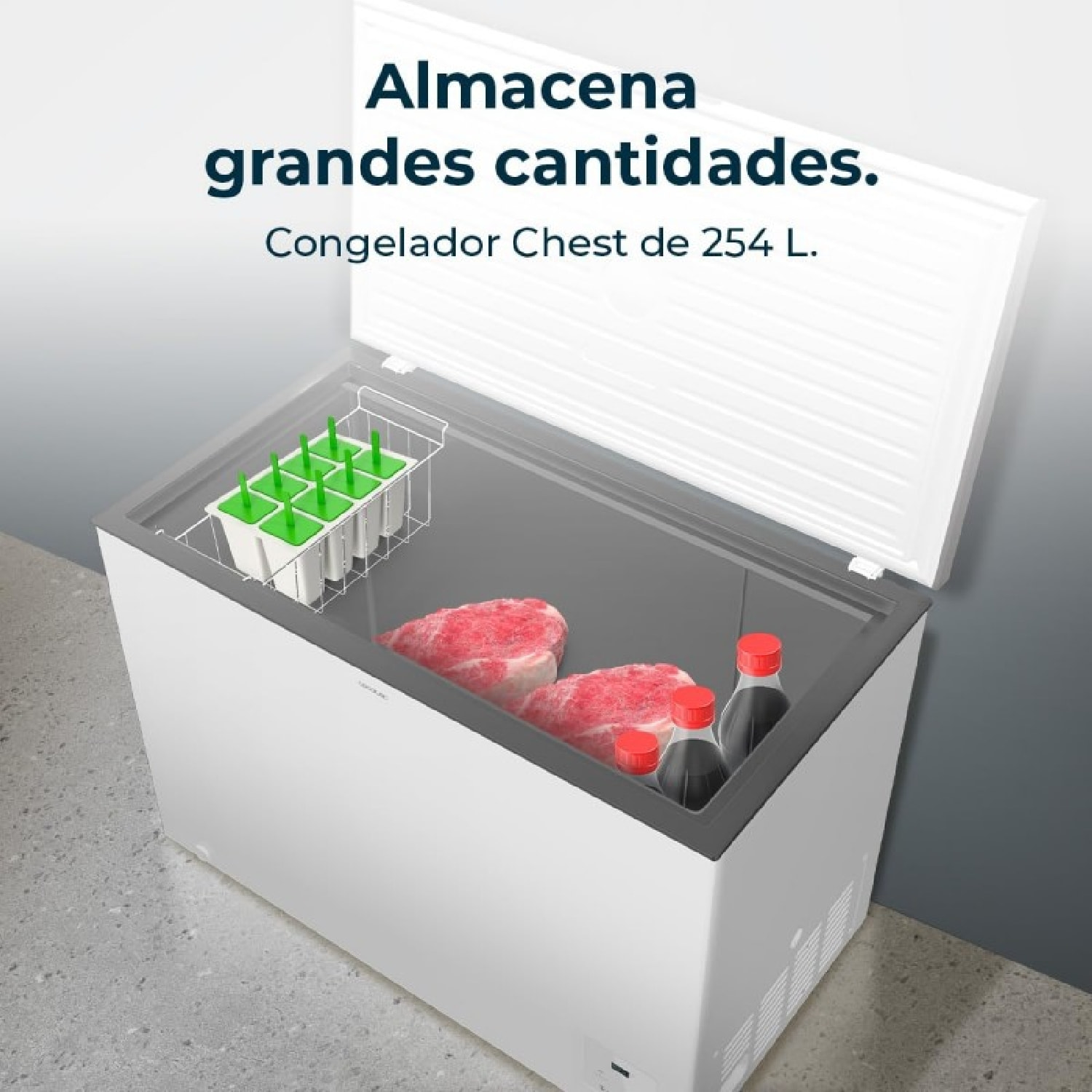 Cecotec Congélateur horizontal Bolero CoolMarket Chest 254 White E